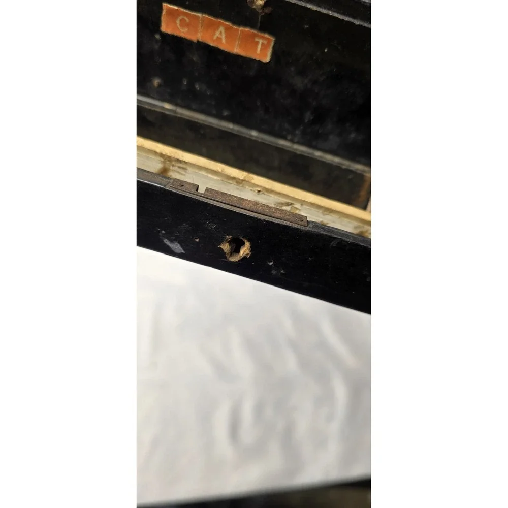 Vintage Chinese Wooden Pencil Case